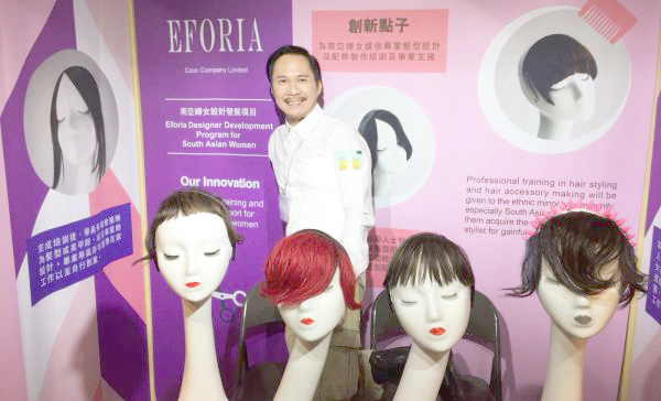 Ming Liu, designer of hair wear